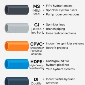 Types of Pipes Used in Fire Fighting Systems 2 Types of Pipes Used in Fire Fighting Systems