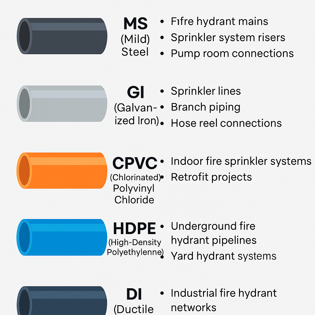 Firefighting Pipe Text Example Types of Pipes Used in Fire Fighting Systems – Complete Guide by SSE&S ...