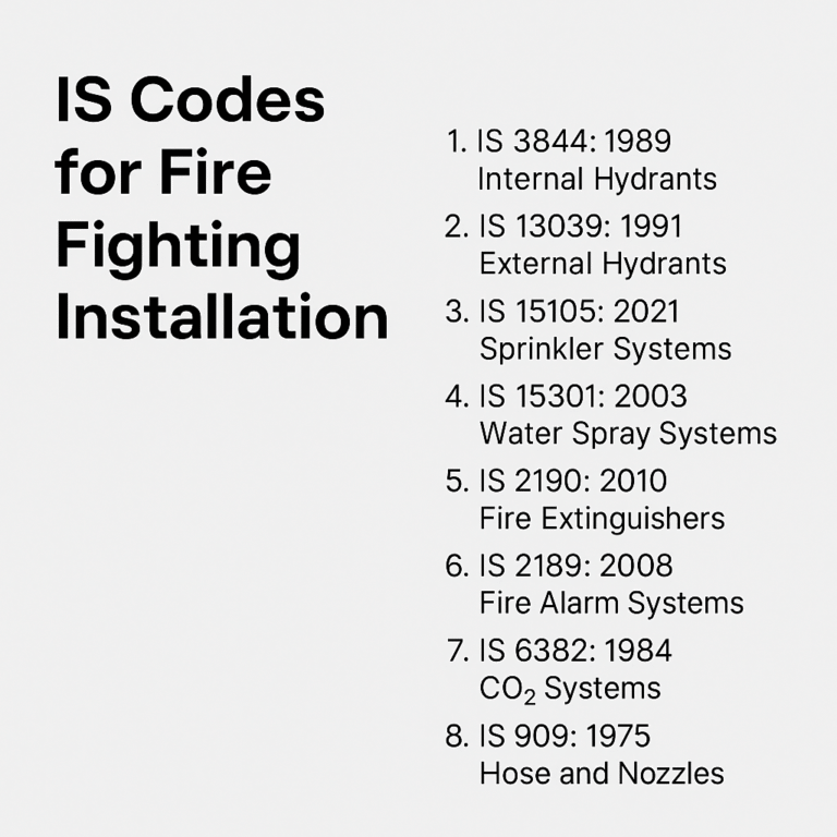 10 Essential IS Codes for Fire Fighting Installations | Complete Guide ...