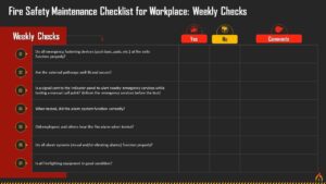 Read more about the article Annual Fire Fighting System Maintenance Checklist