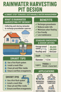 Rainwater harvesting pit design